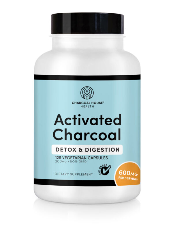 Charcoal House Activated Charcoal Capsules 125ct 300mg