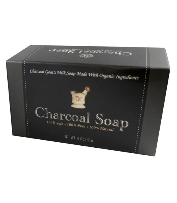 Activated Charcoal Goat Milk Soap in Box Angle Shot