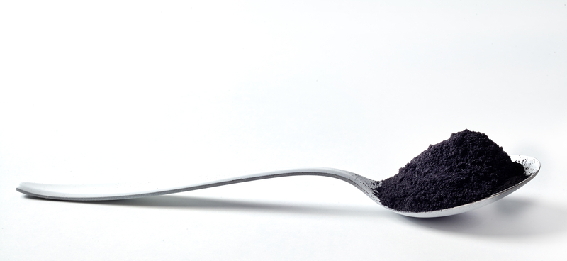 Activated Charcoal on a Spoon